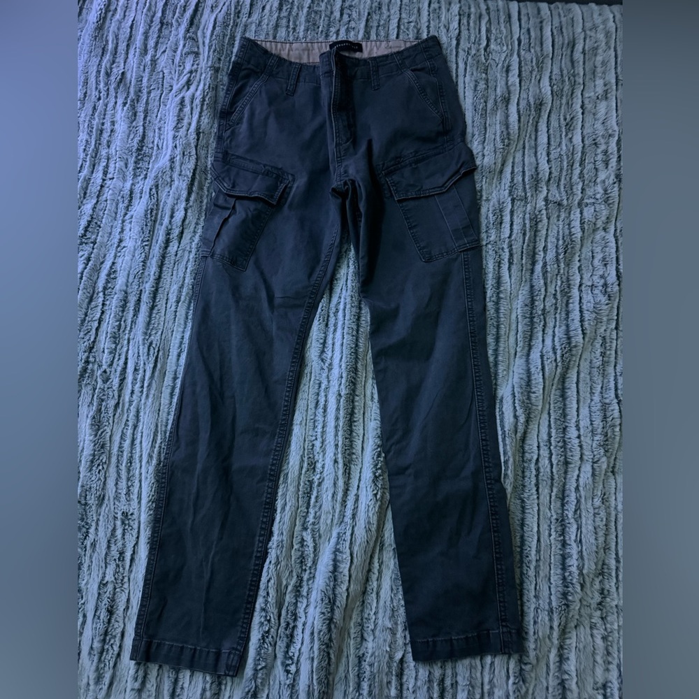 Aeropostale slim straight cargo pants dark grey